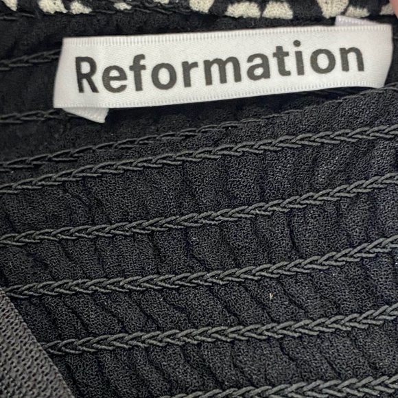 Reformation Bacio Ruffle Tie Back Crop Top Size 4 - Picture 8 of 11